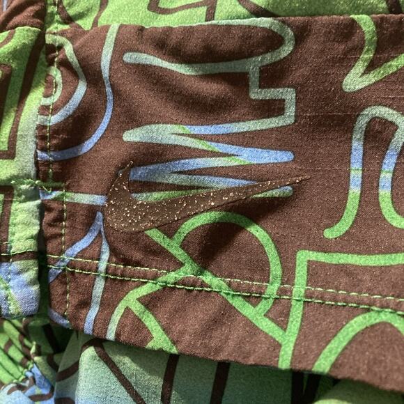 Nike Mens Yoga Training Robbie Simon Shorts Sz XXL Green Black Gym Swoosh A.I.R. - Picture 12 of 12